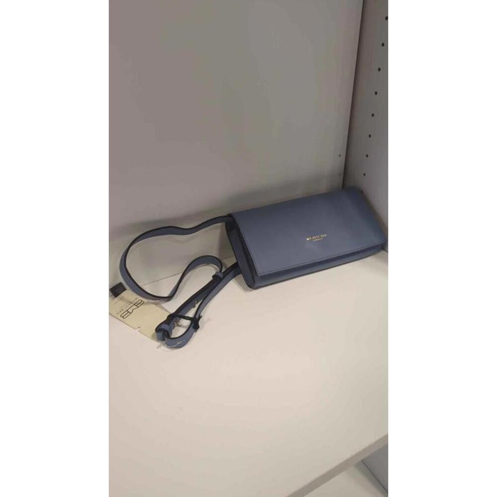 MY-BEST BAG Firenze Blue Leather Crossbody Bag